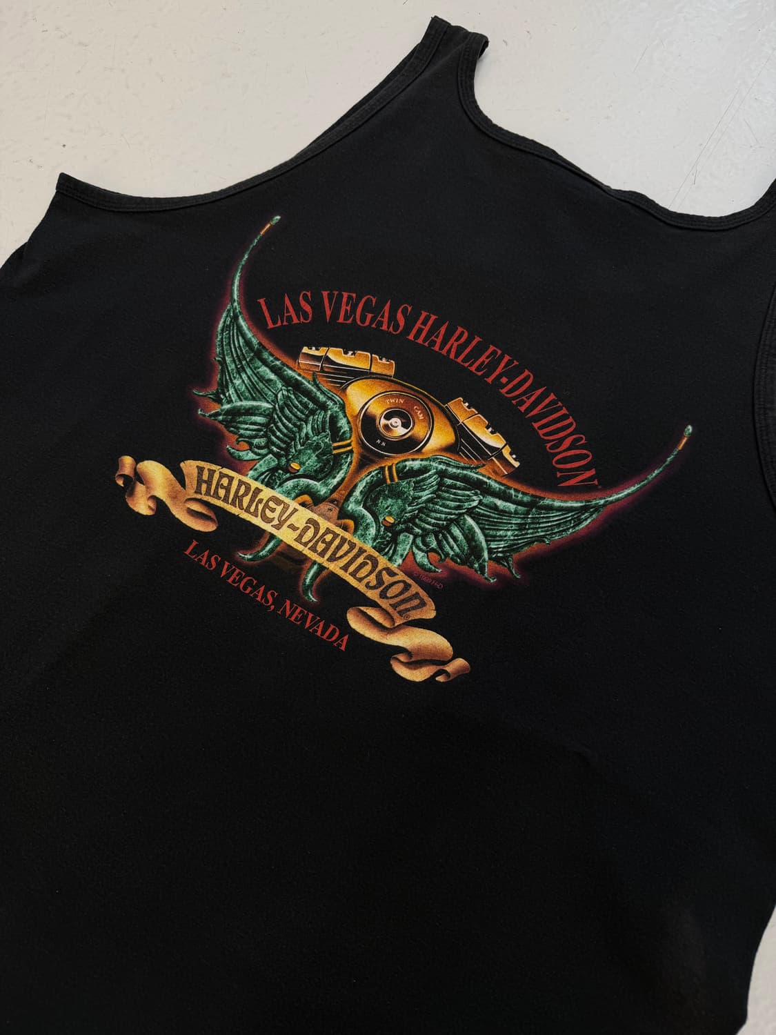 Harley Davidson 빈티지 블랙 탱크탑 상품이미지4