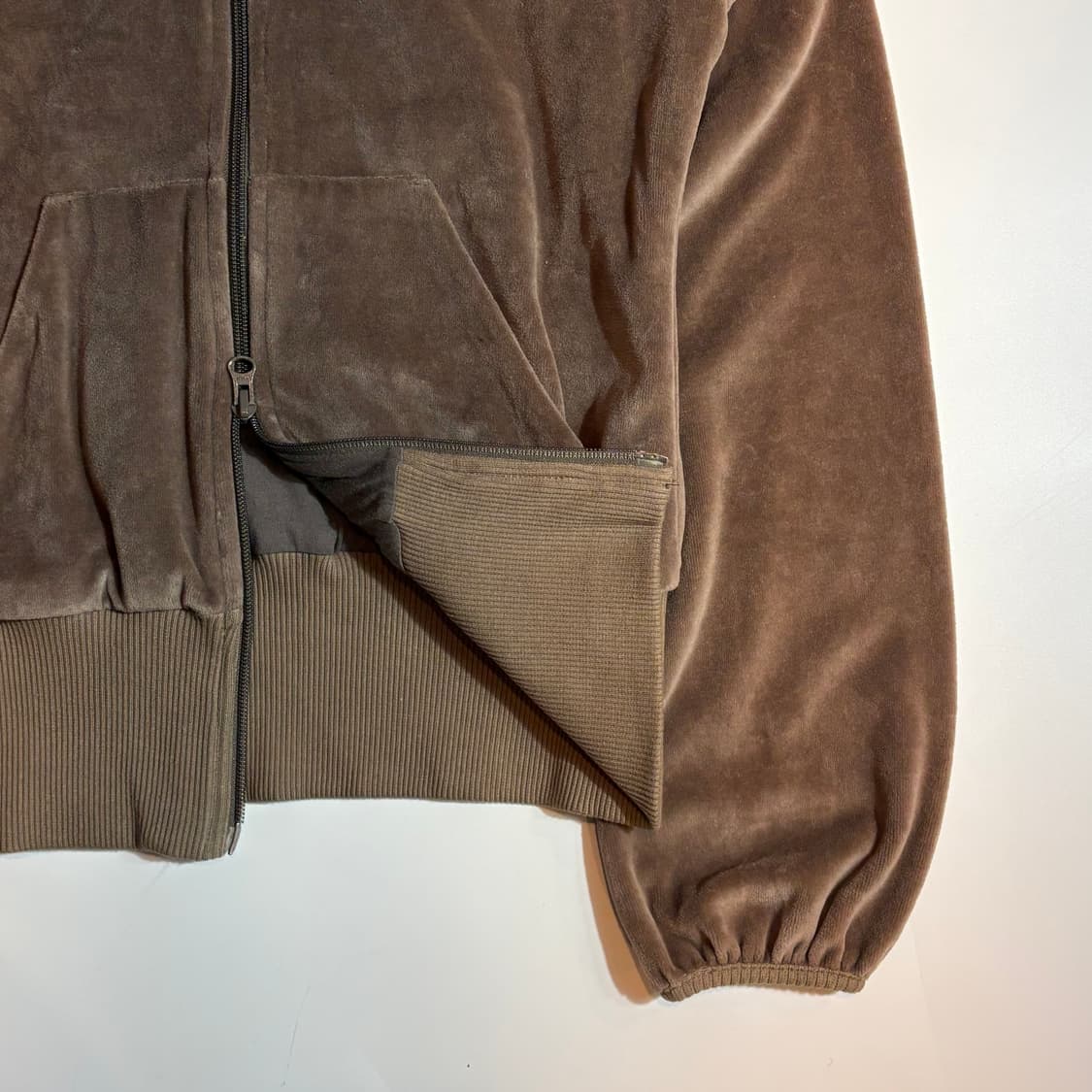 나이키 베이지 투웨이 벨벳 후드 집업 상품이미지5