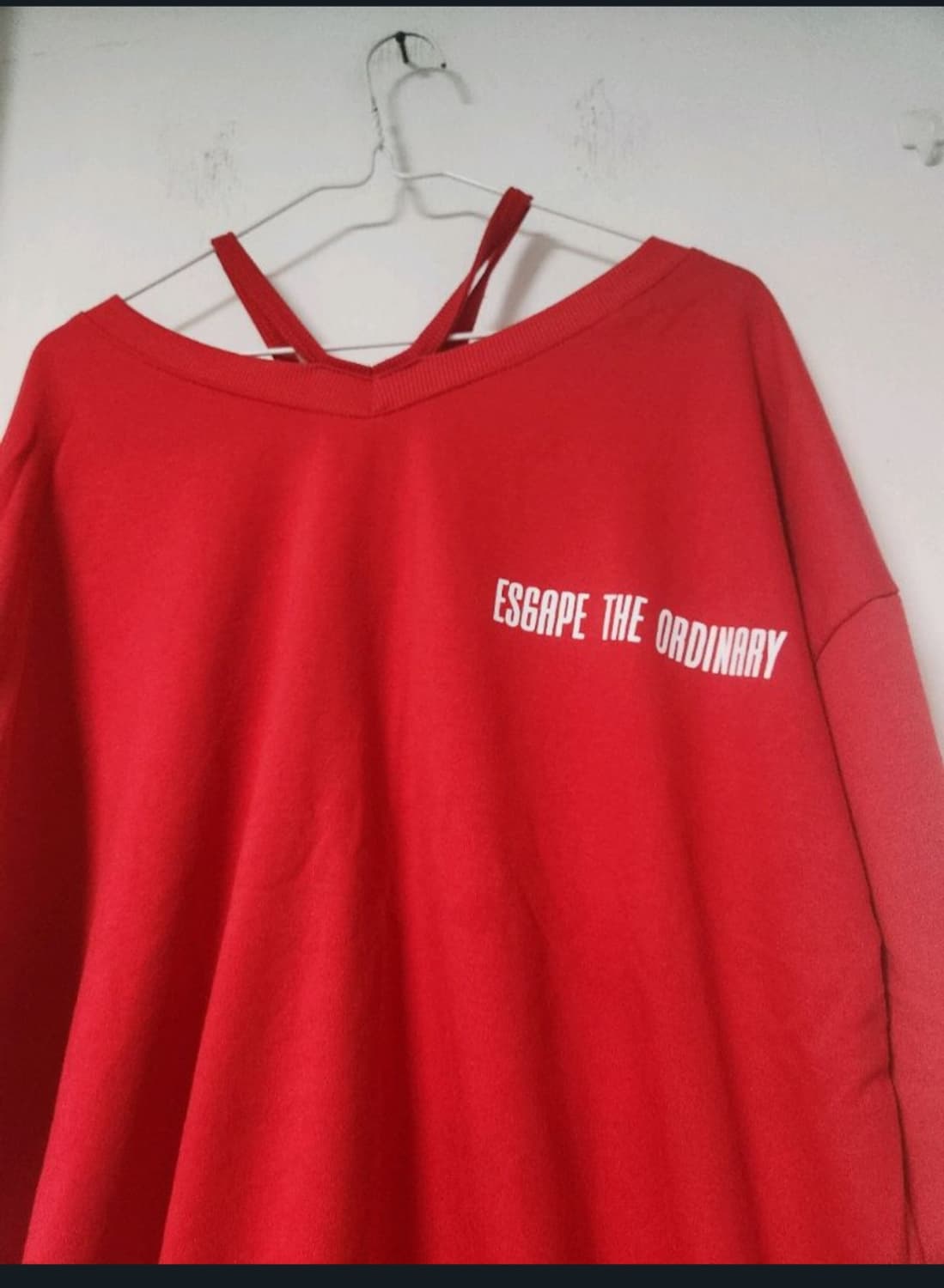 빅사이즈 빨강 긴팔티 F(~99) 상품이미지3