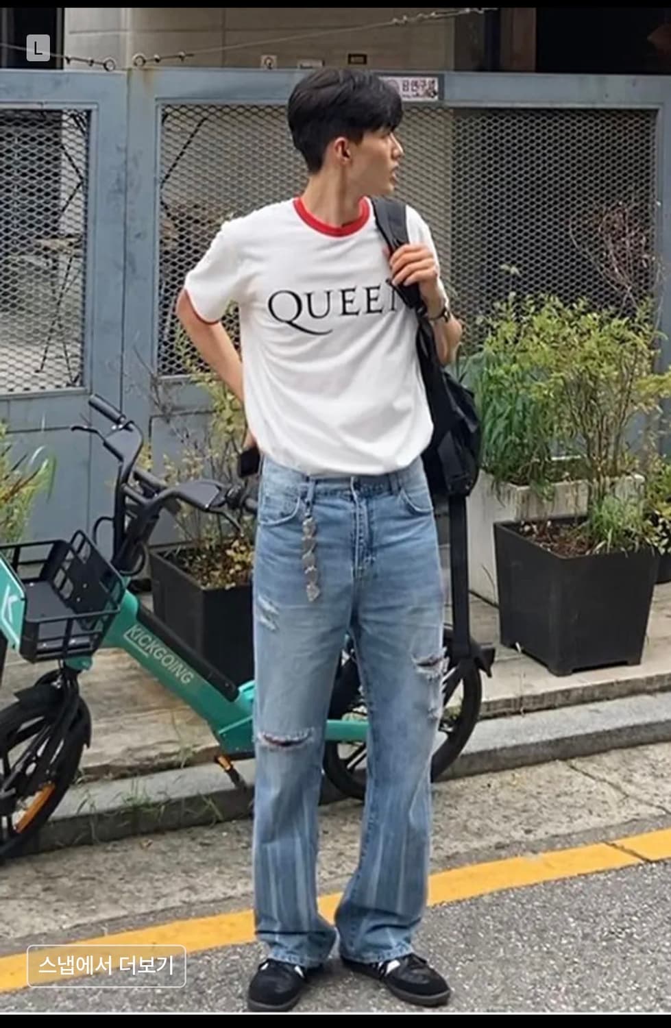 비바 스튜디오 링거티 반팔 L  상품이미지3