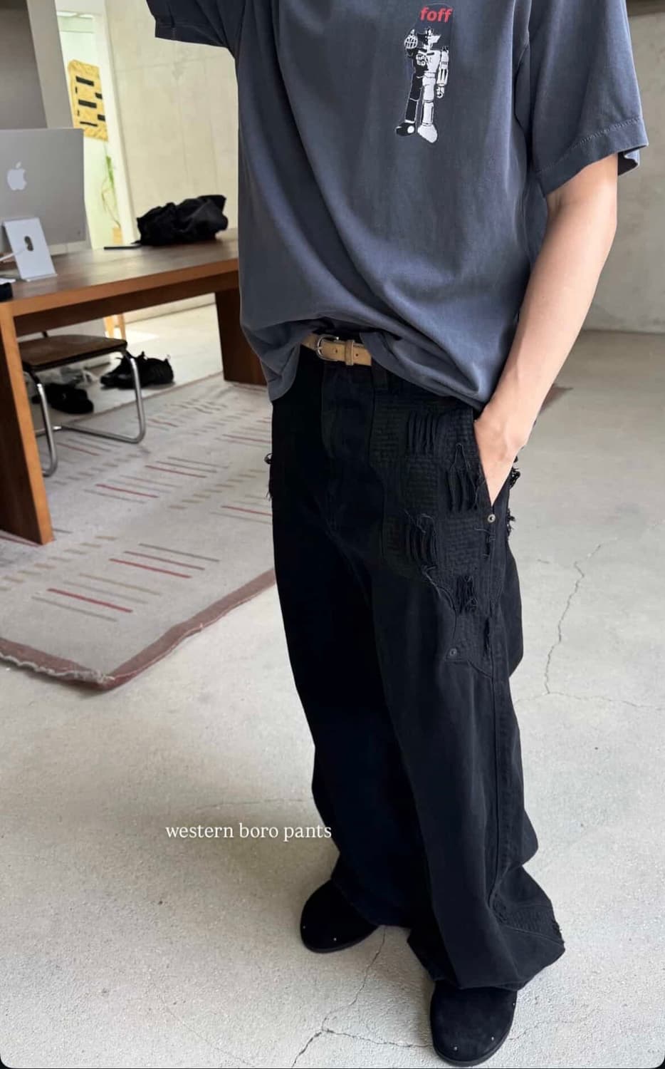 폴리테루 1011 웨스턴 보로 트윌 블랙 2 사이즈 상품이미지1