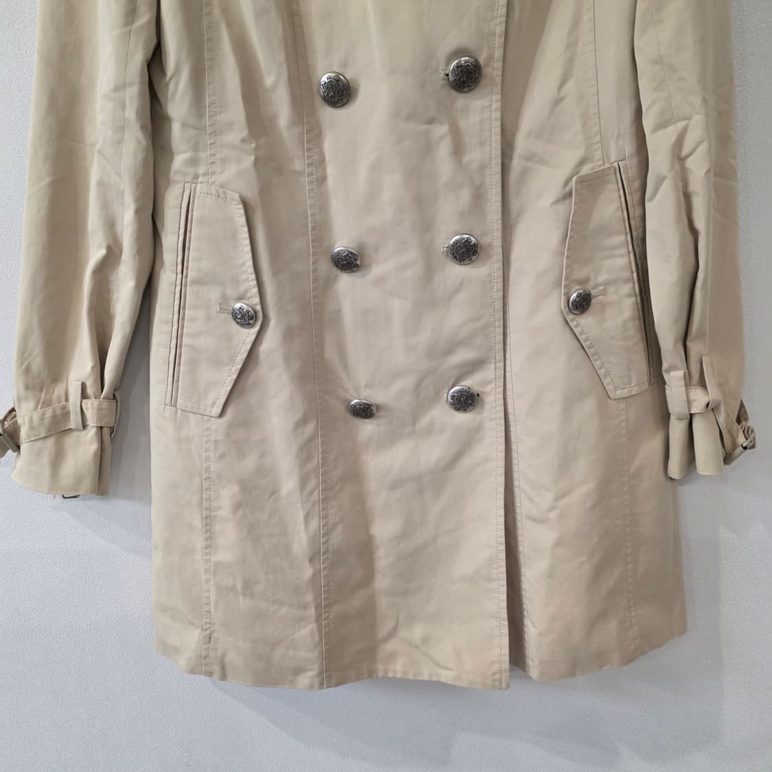 시슬리 베이지 트렌치 코트 44 상품이미지4