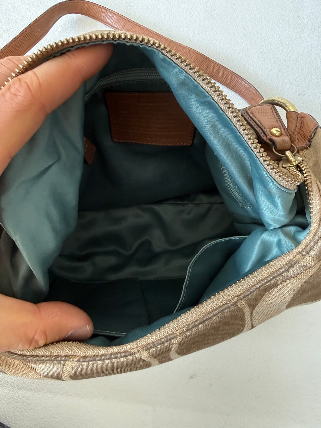 코치(COACH) 모노그램 숄더백(크로스 가능, 상태 확인) 상품이미지10