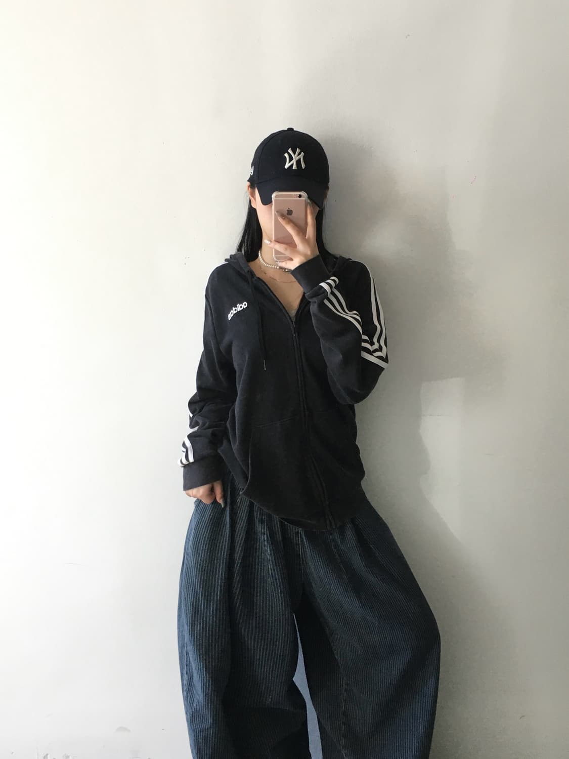 아디다스 레터링 로고 후드집업 상품이미지2