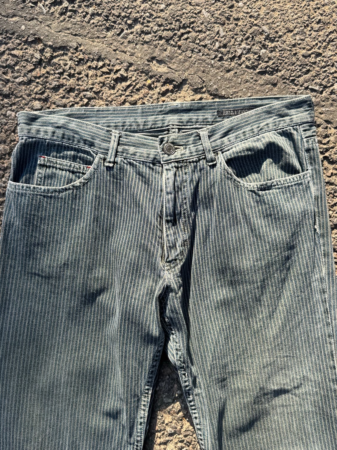 Hickory Stripe Boot-cut Denim Pants 상품이미지2