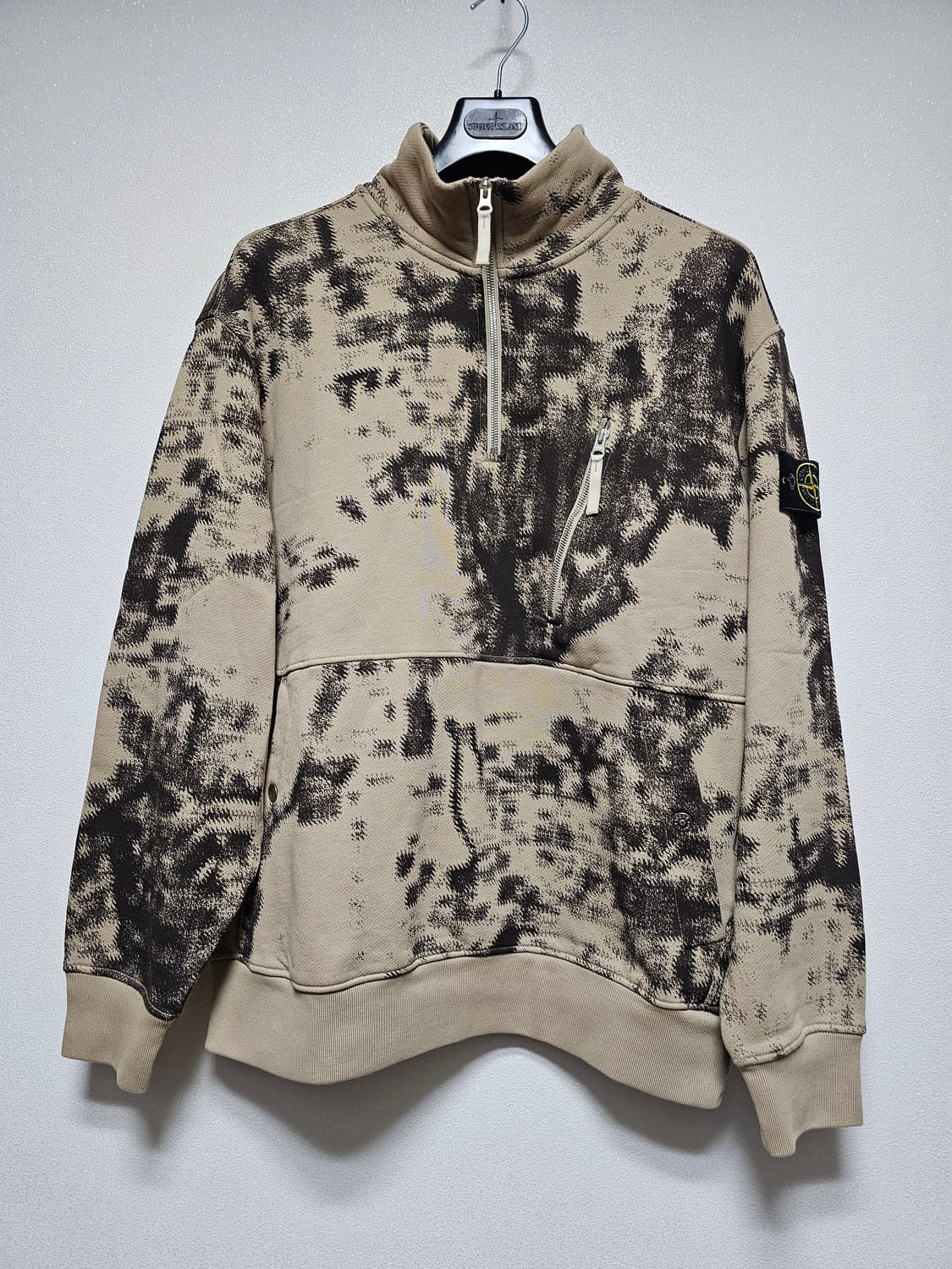 스톤아일랜드 카모플라주 오가닉 코튼 다이애그널 플리스 하프 집업(새상품) 상품이미지1