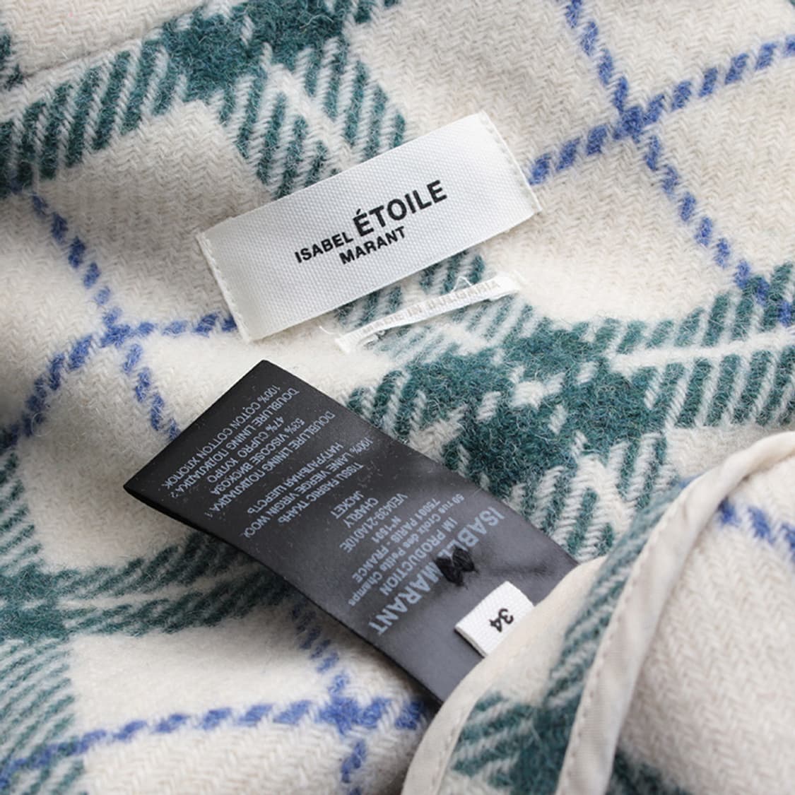 이자벨 마랑 에뚜알 체크 순모 자켓 55 상품이미지3