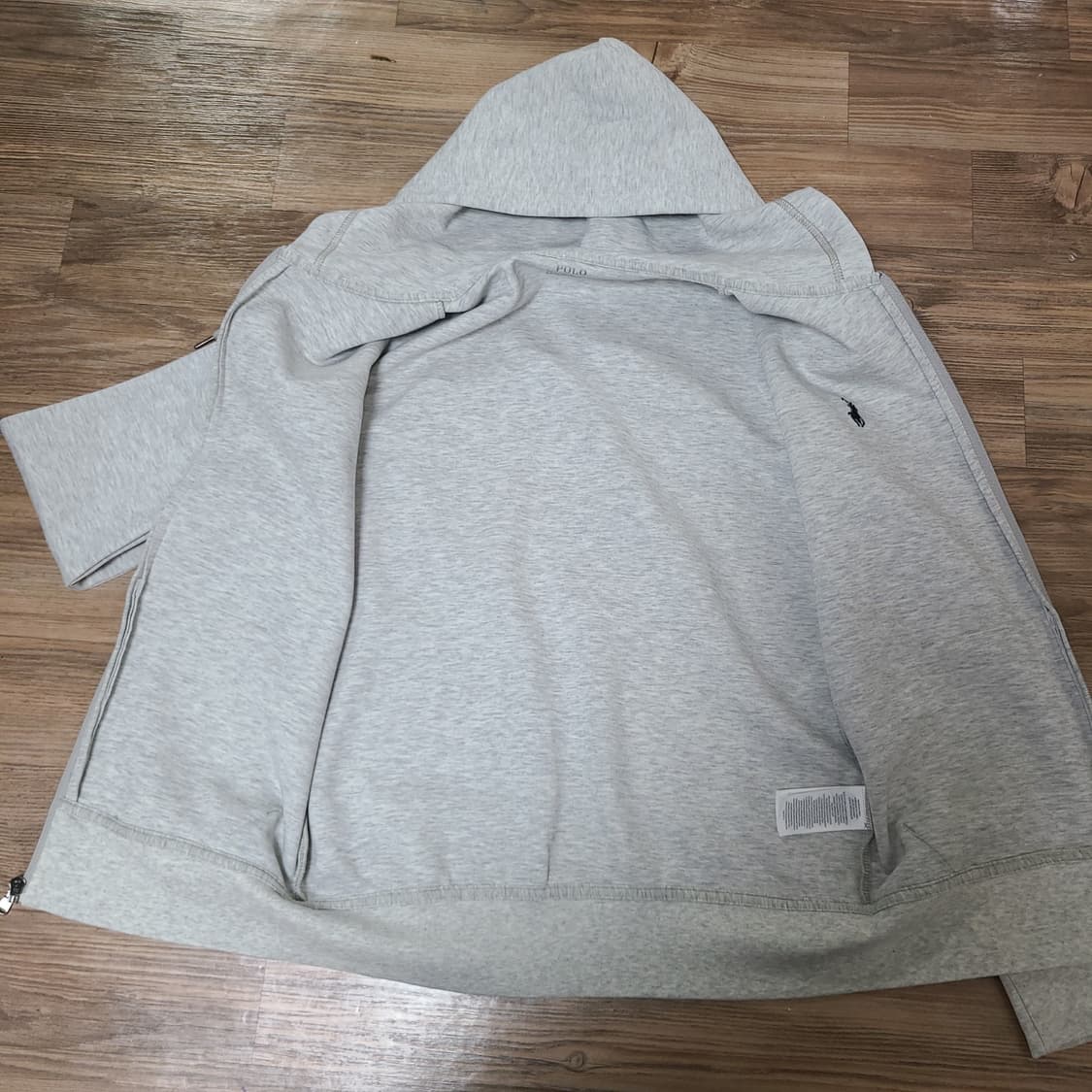 (S 90) 폴로 그레이 후드티 후드집업 상품이미지4