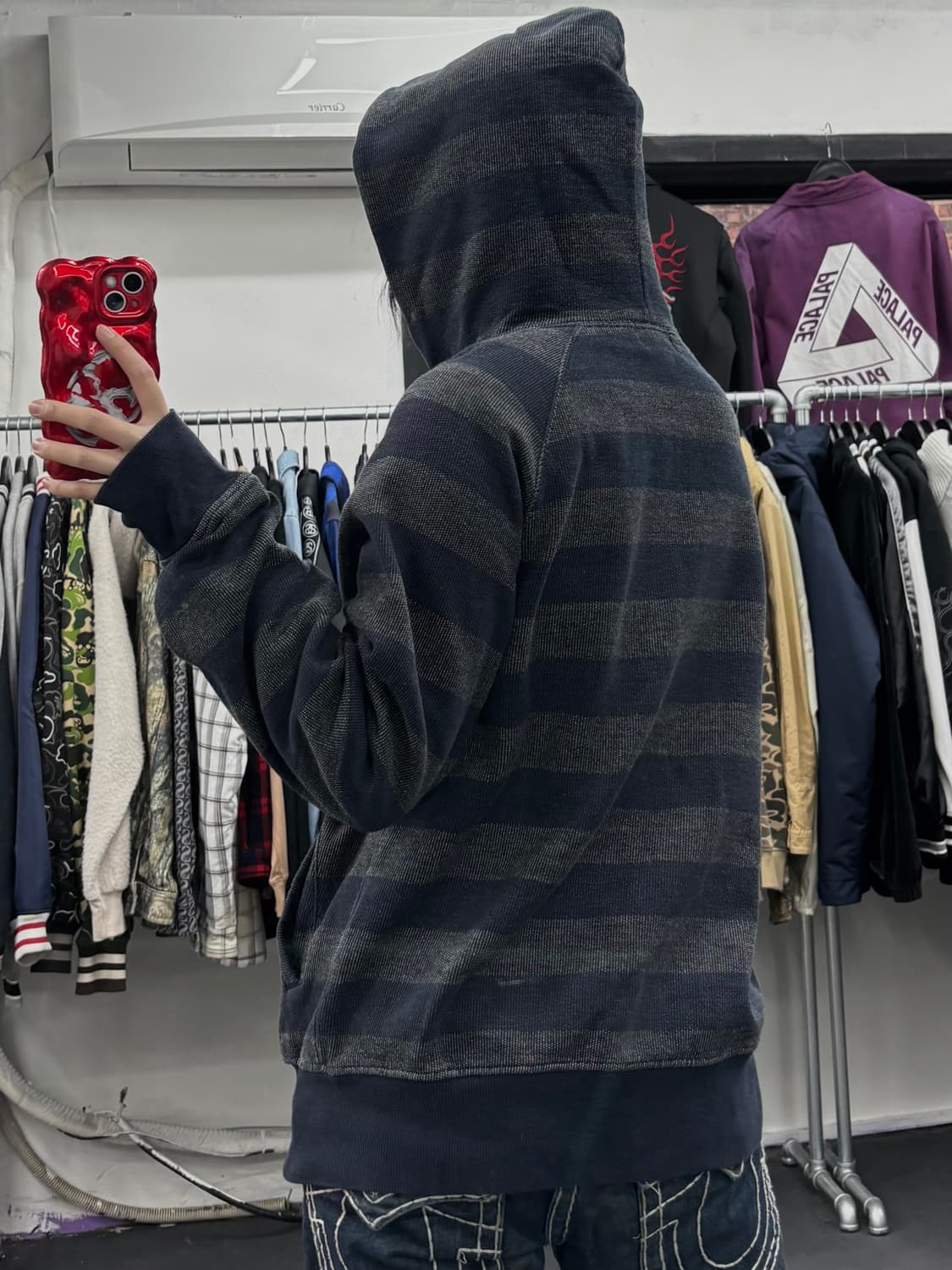 히스테릭 글래머 스트라이프 후드 자켓 상품이미지5