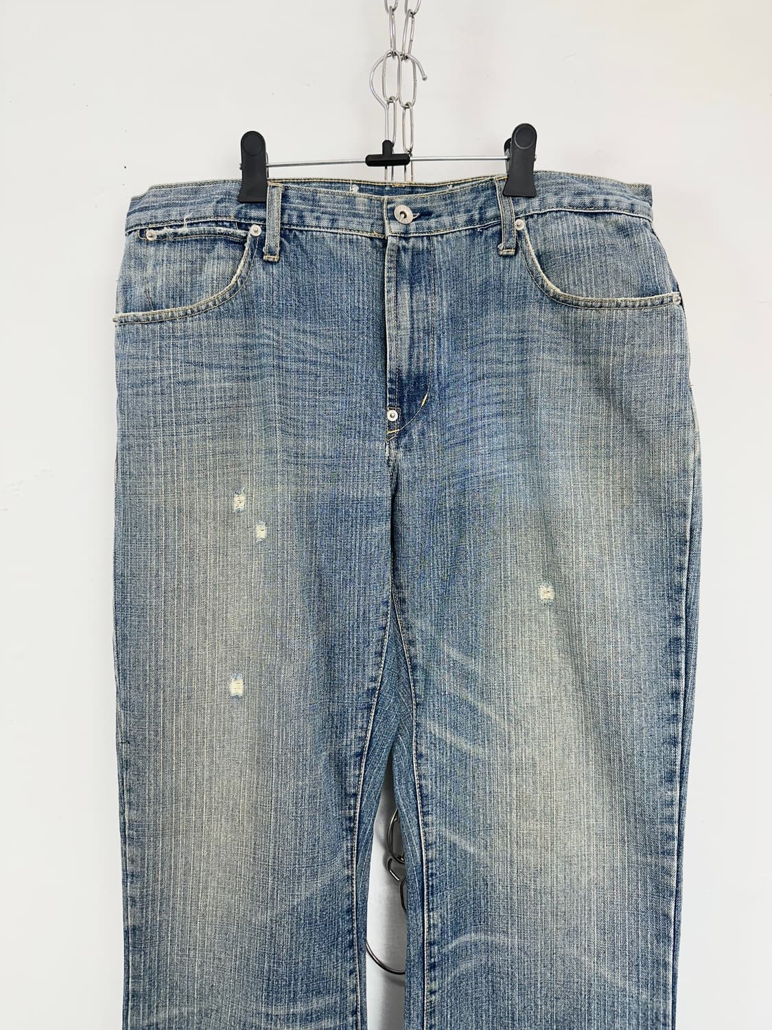 JPN Vintage Light Wash Fade Lines Denim 상품이미지6