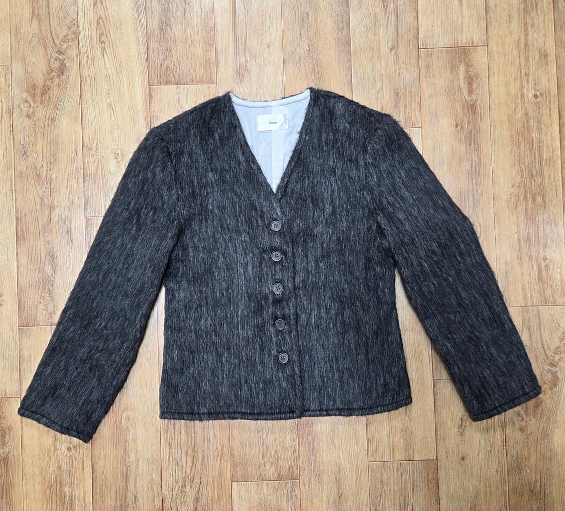 뉴터(Neuter) 노카라 브러쉬자켓 55-66 새상품 상품이미지3