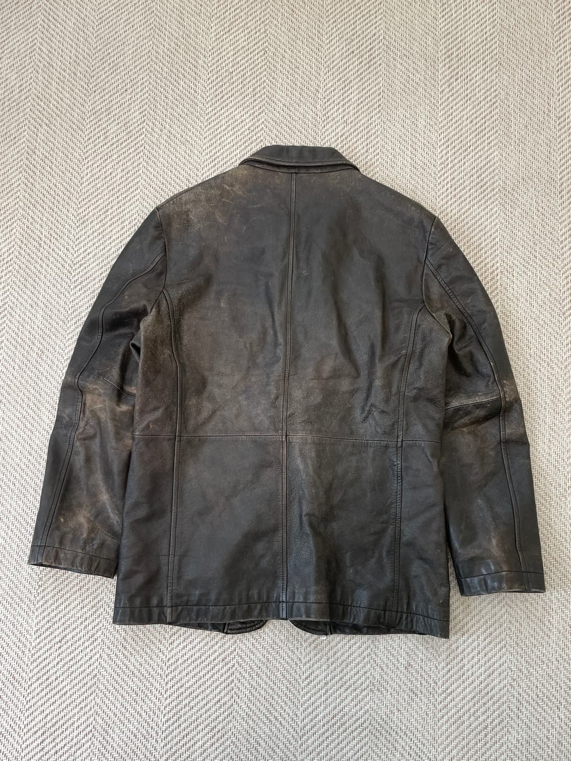 빈티지 양가죽 레더 테일러드 자켓  J03924 상품이미지8