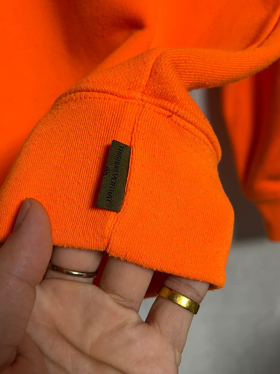 디스이즈네버댓 오버핏 오렌지 맨투맨 티셔츠 M 상품이미지3