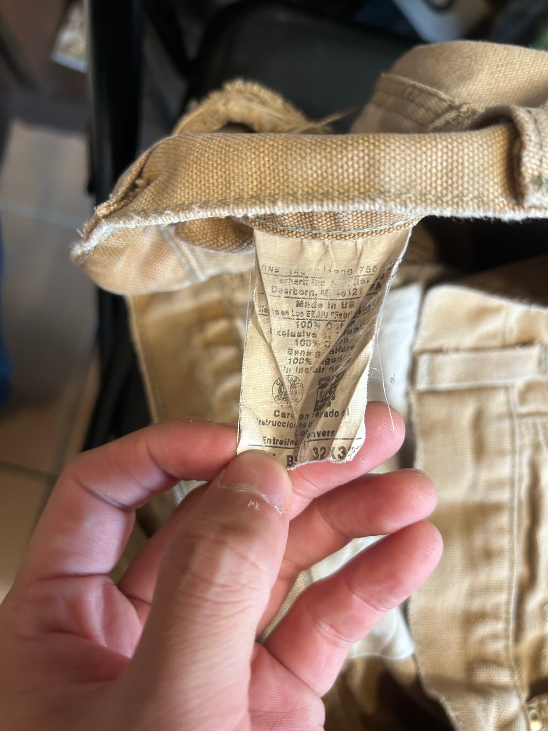 90‘s 빈티지 칼하트 B01 더블니 32in 상품이미지7