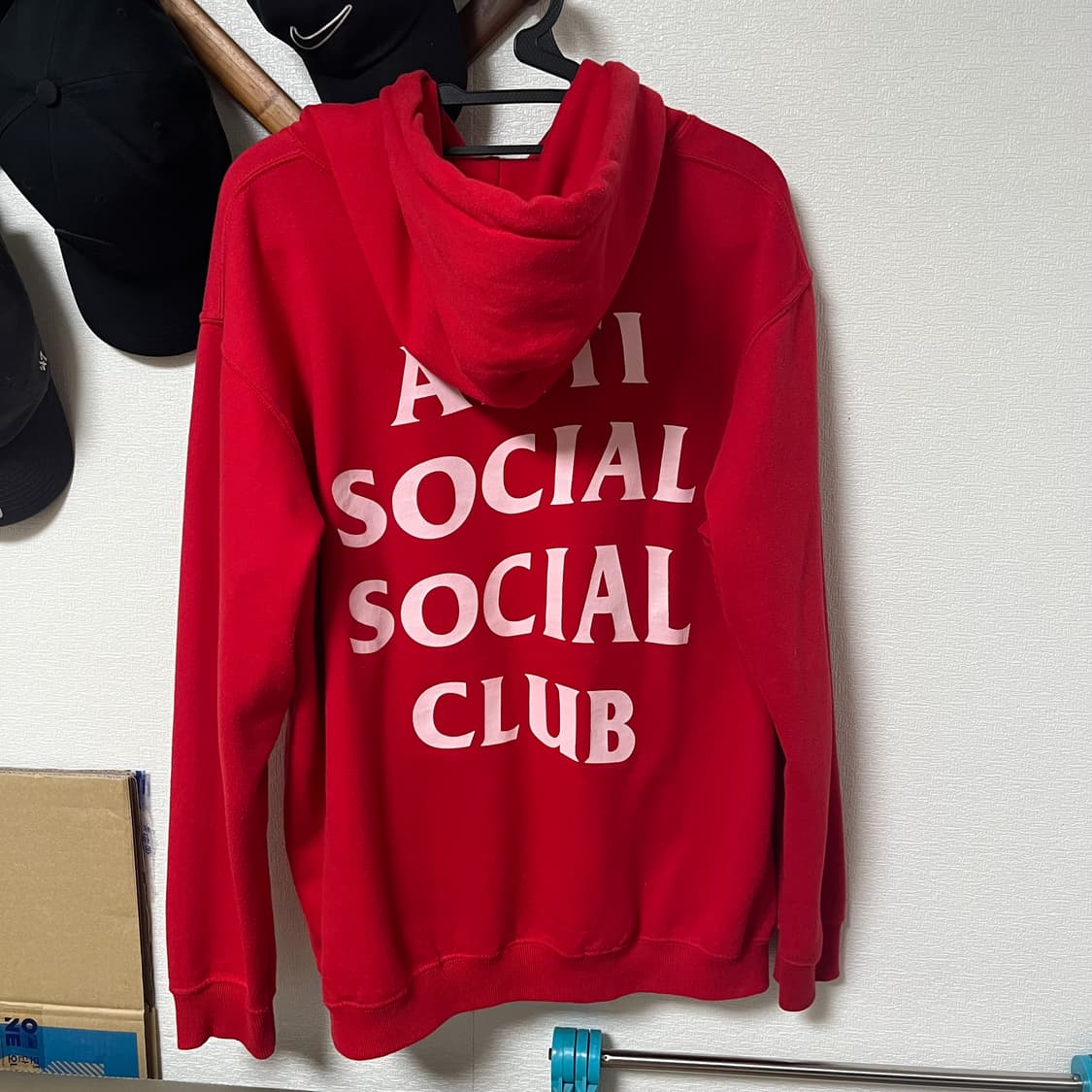 [L] 안티소셜클럽 후드티 레드 상품이미지3