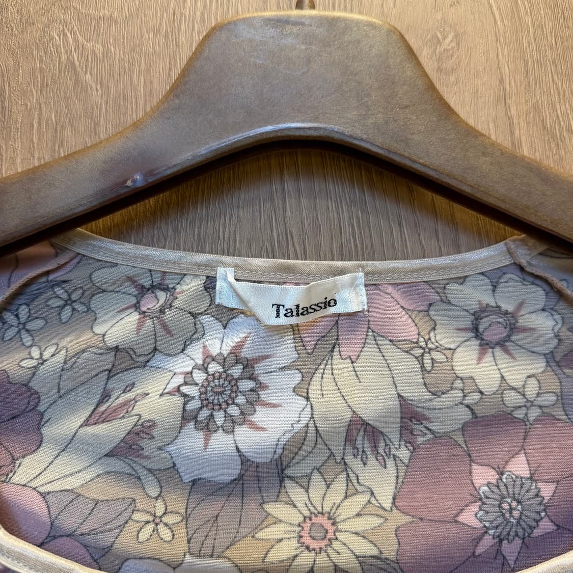 빈티지 슬리브리스 블라우스 플라워 프린팅 러플 레이어드 디테일 핑크 상품이미지5