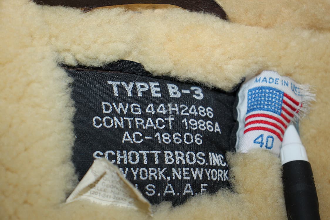 Schott B-3 쇼트항공무스탕  상품이미지7