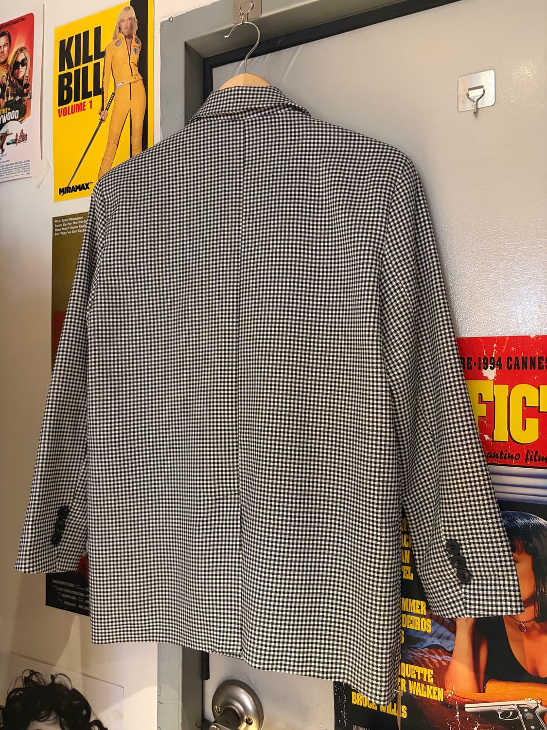 체크 더블 버튼 블레이저자켓 상품이미지3