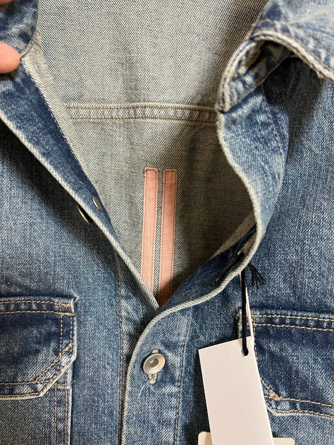릭오웬스 rick owens 25ss denim shirts 데님 셔츠 상품이미지4