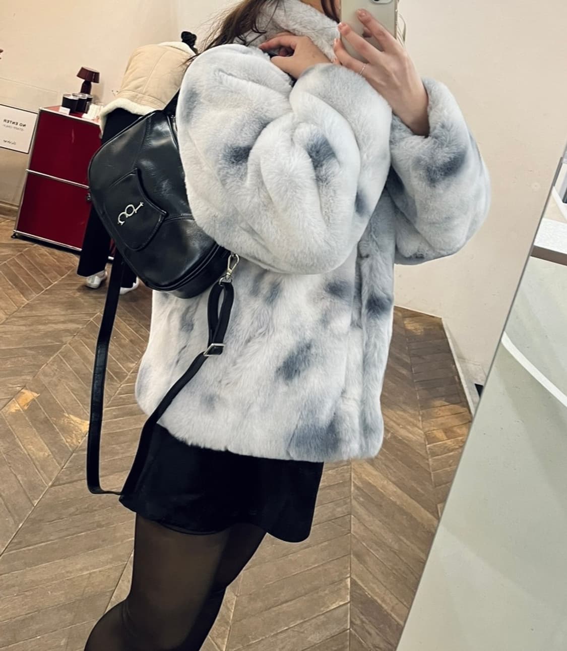 [무배] 네스티팬시클럽 코지 그레이 퍼자켓 (상태좋음) 상품이미지1