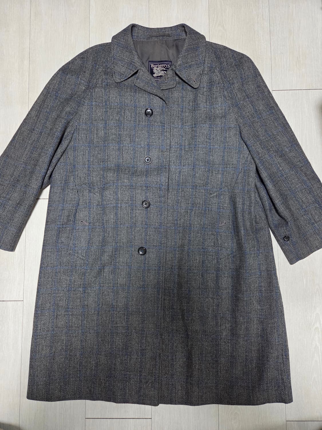 빈티지 버버리 트위드 헤링본 코트 상품이미지2