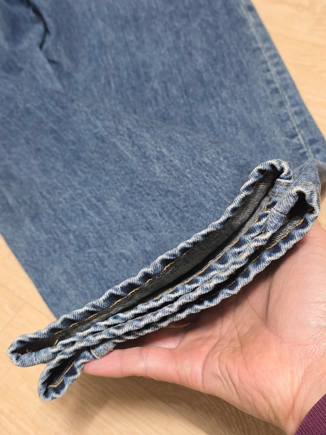 인더로우 5포켓 워시드 데님 팬츠 상품이미지8