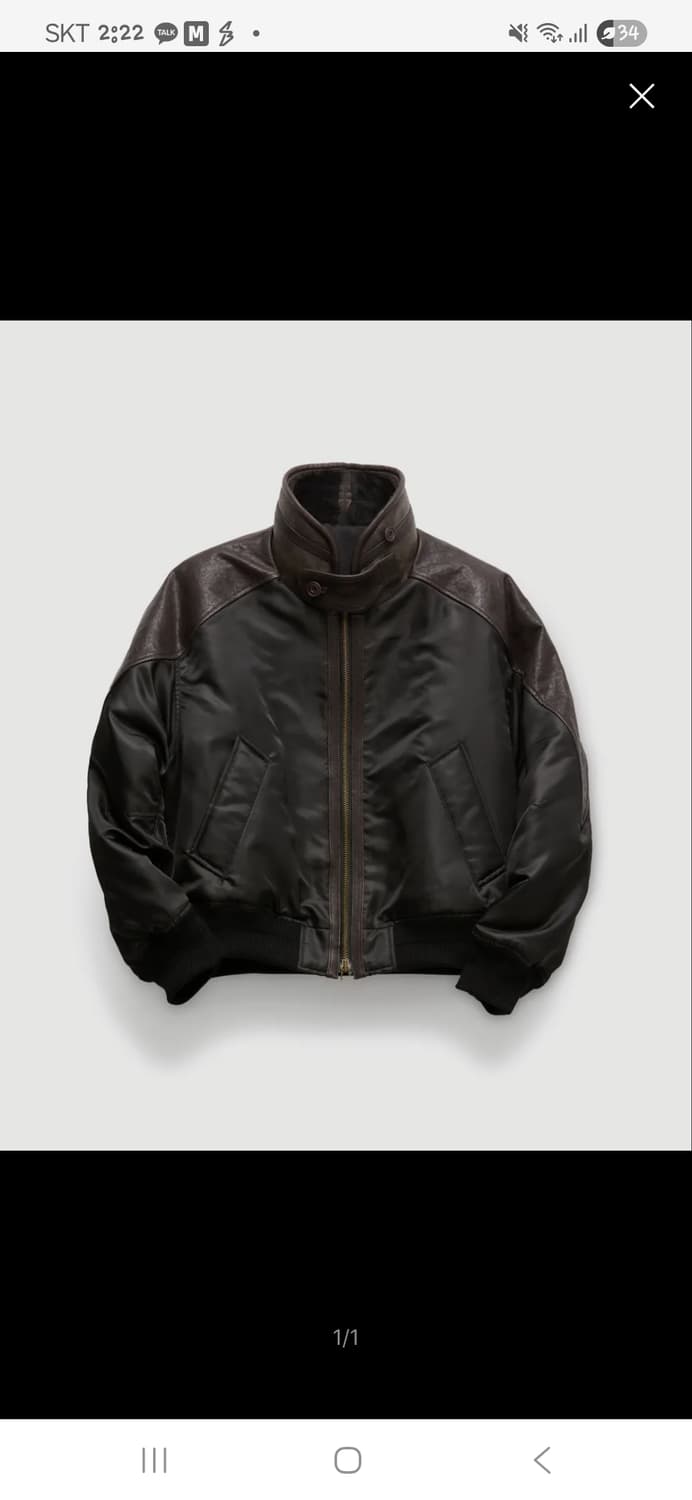 쿠어 하이넥 시어링 MA-1 다크브라운 점퍼 상품이미지1