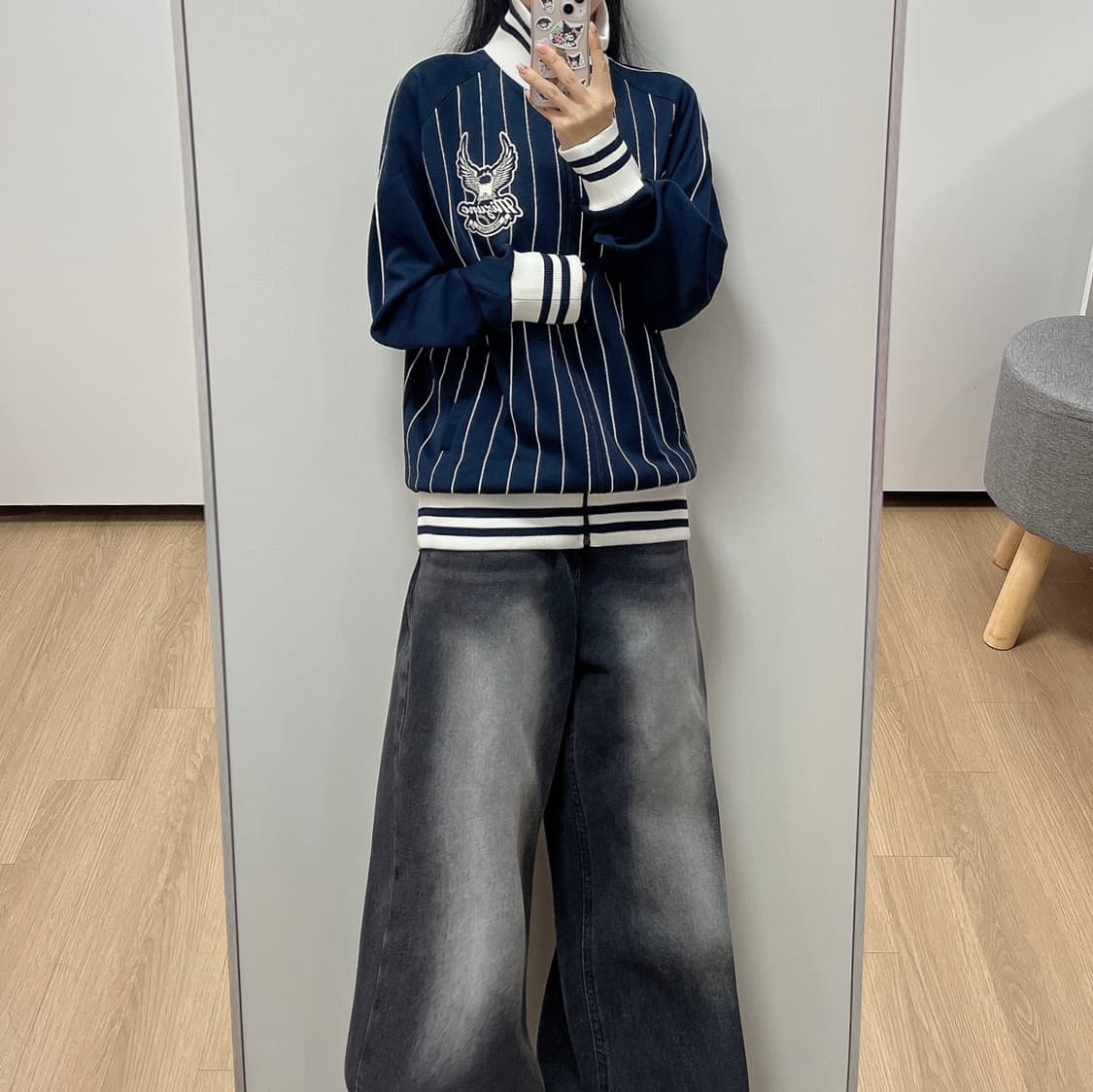 미즈노 베이스볼 네이비 트랙탑 져지 상품이미지1