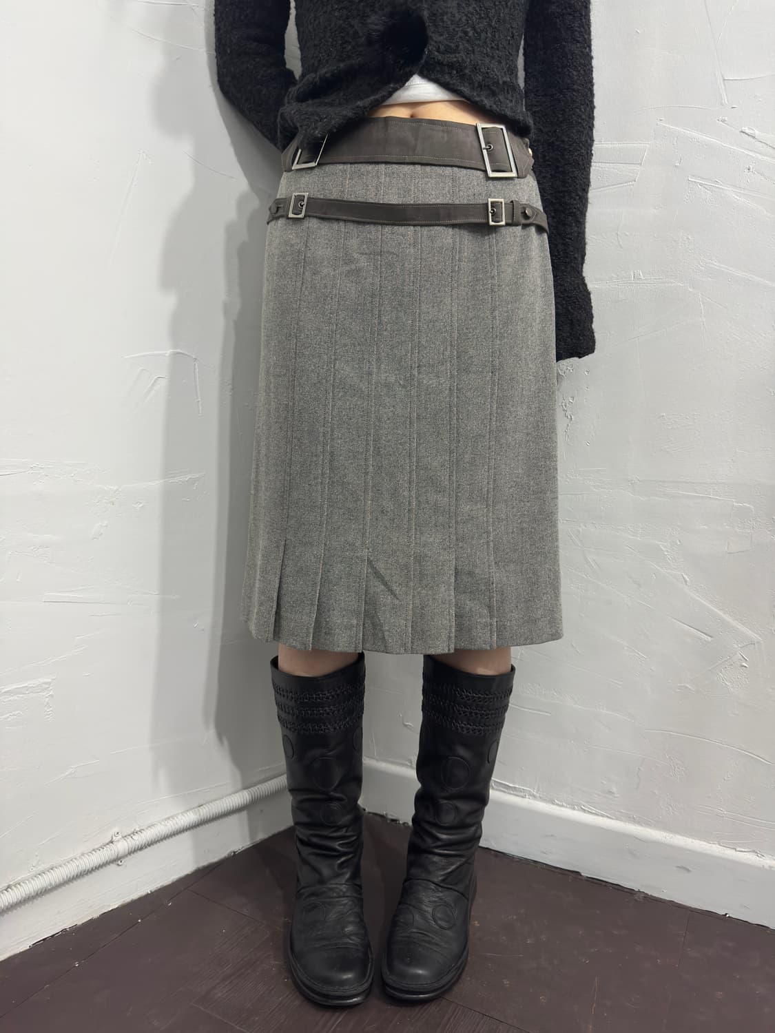 buckle detail midi skirt 상품이미지5