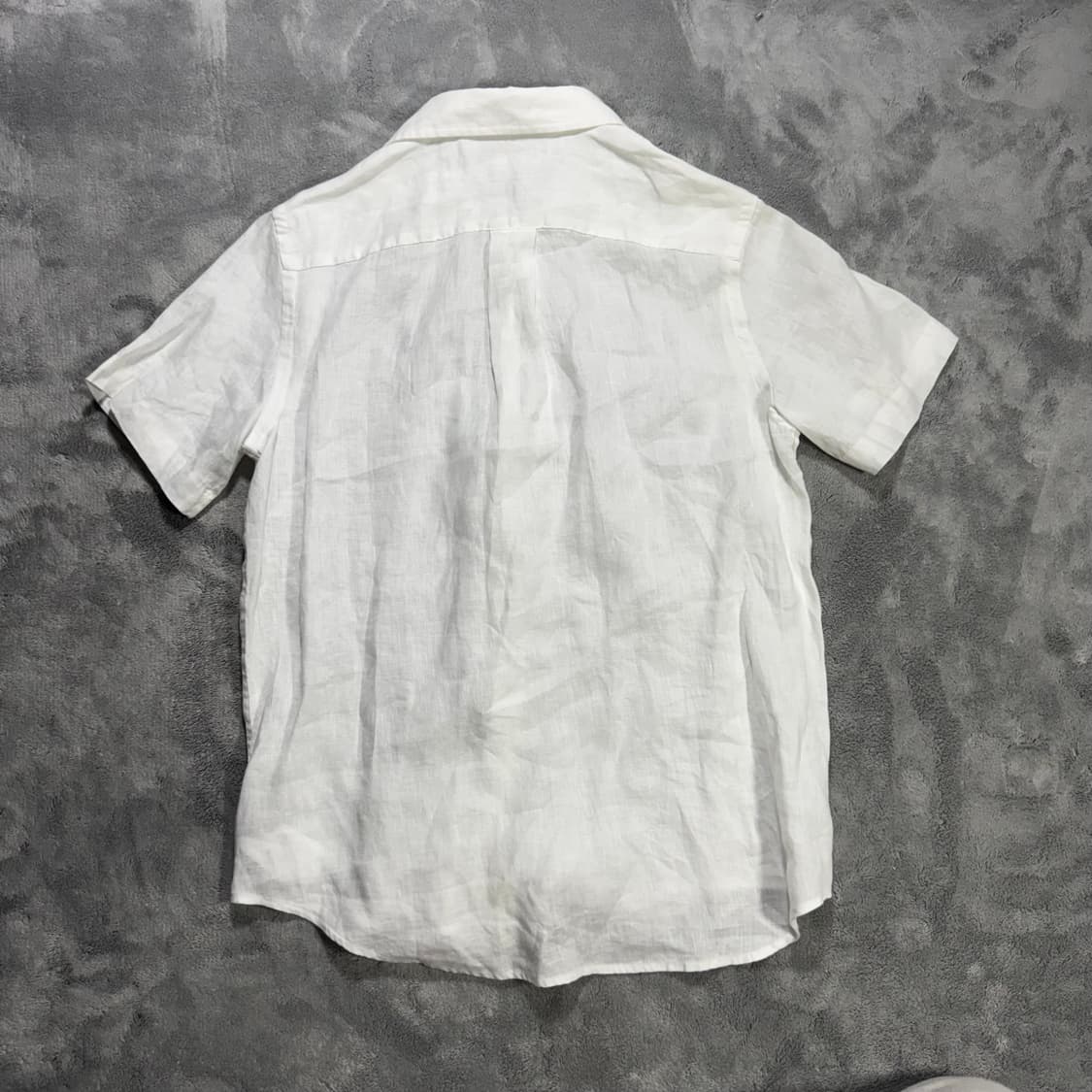 폴로 랄프로렌 여성 린넨 셔츠 화이트 반팔 셔츠 상품이미지3