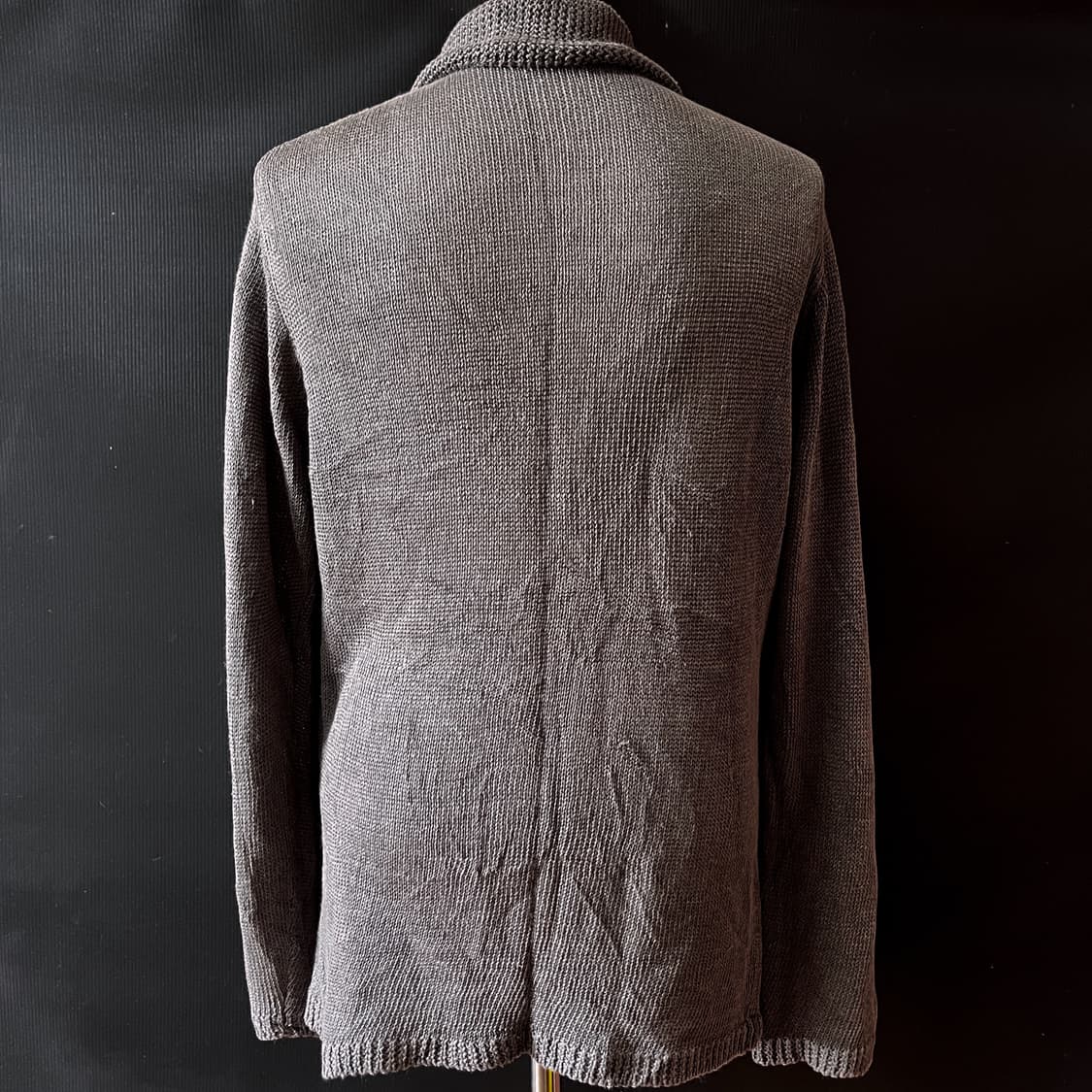 Paul Stuart 아이리쉬 헤비 린넨 숄라펠 니트 카디건 Made i 상품이미지6