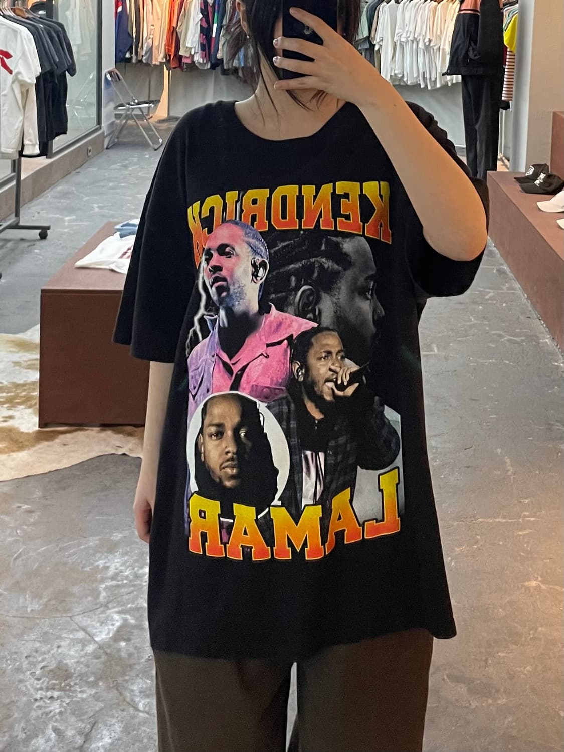 빈티지 켄드릭 라마 프린팅 반팔 H2536 상품이미지1