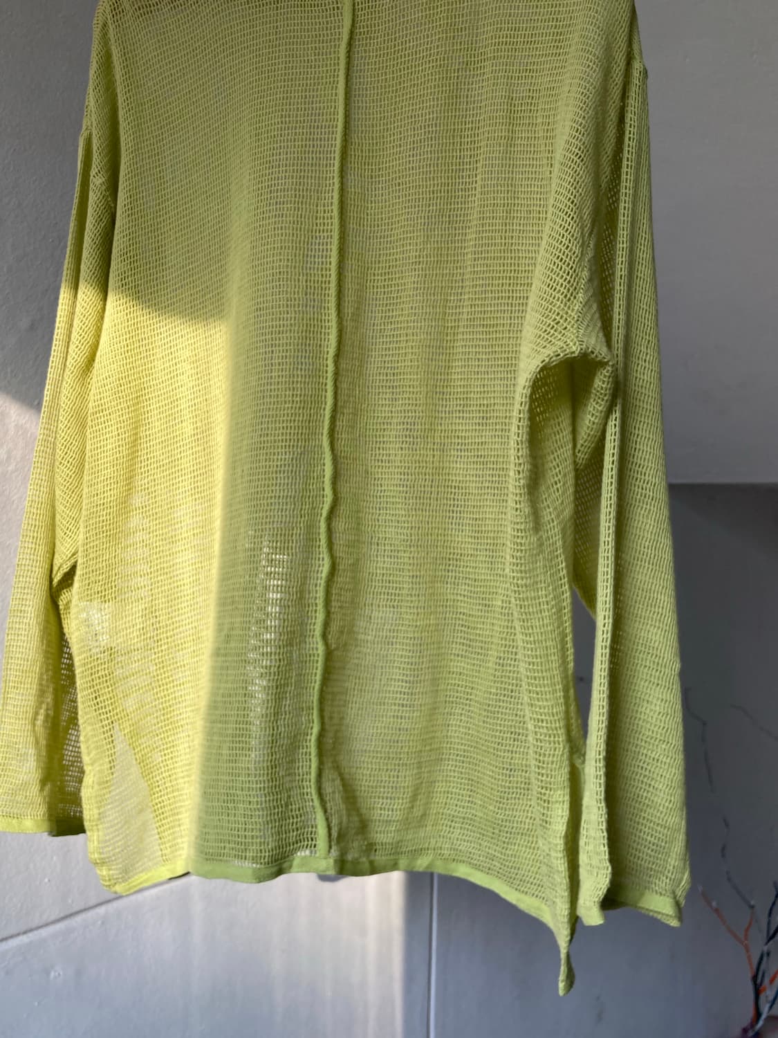 연두 레이어드 그물 네트탑 상품이미지3