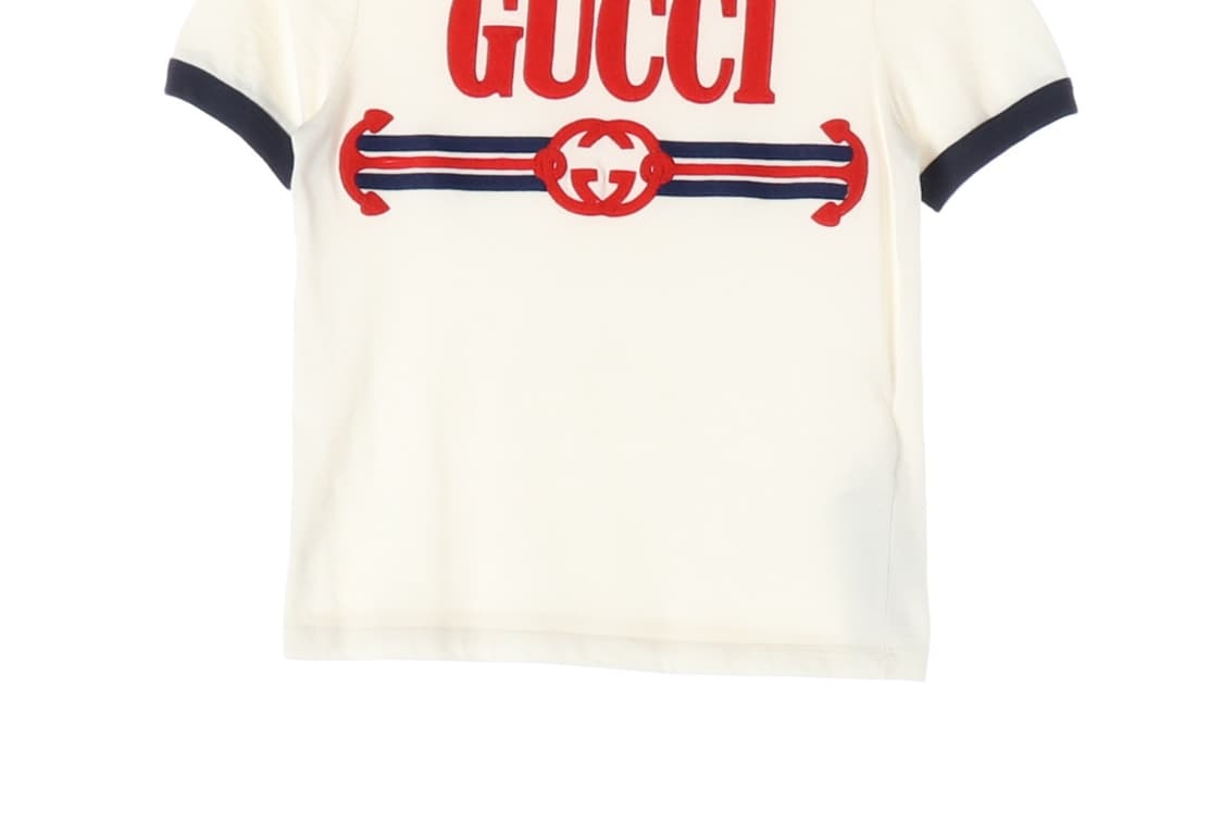 구찌 인터로킹 G 웹 코튼 저지 티셔츠 오프 화이트 반팔  XS
 상품이미지4