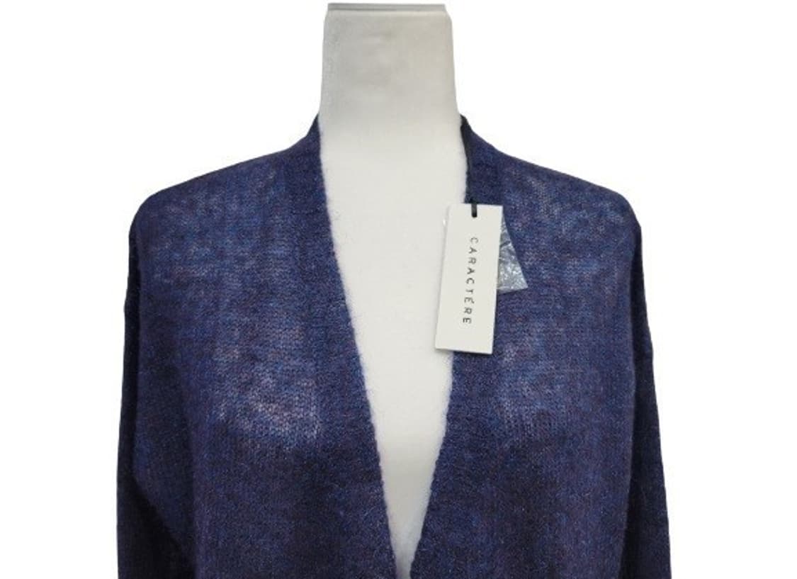 이태리 CARACTERE 플라워 네이비믹스 L 울가디건 새상품
 상품이미지4