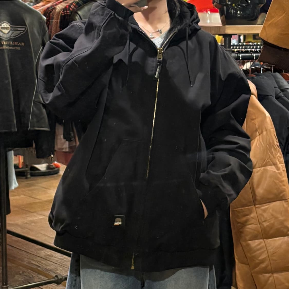 [HI] BERNE 번 후드 워크자켓 블랙 상품이미지2