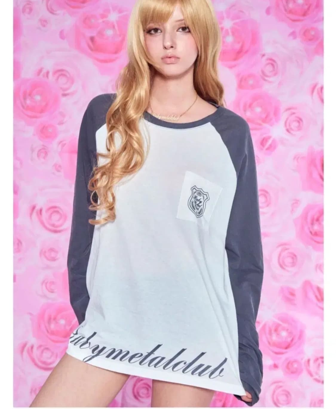 베이비메탈클럽 보이프렌드 티 차콜 상품이미지1