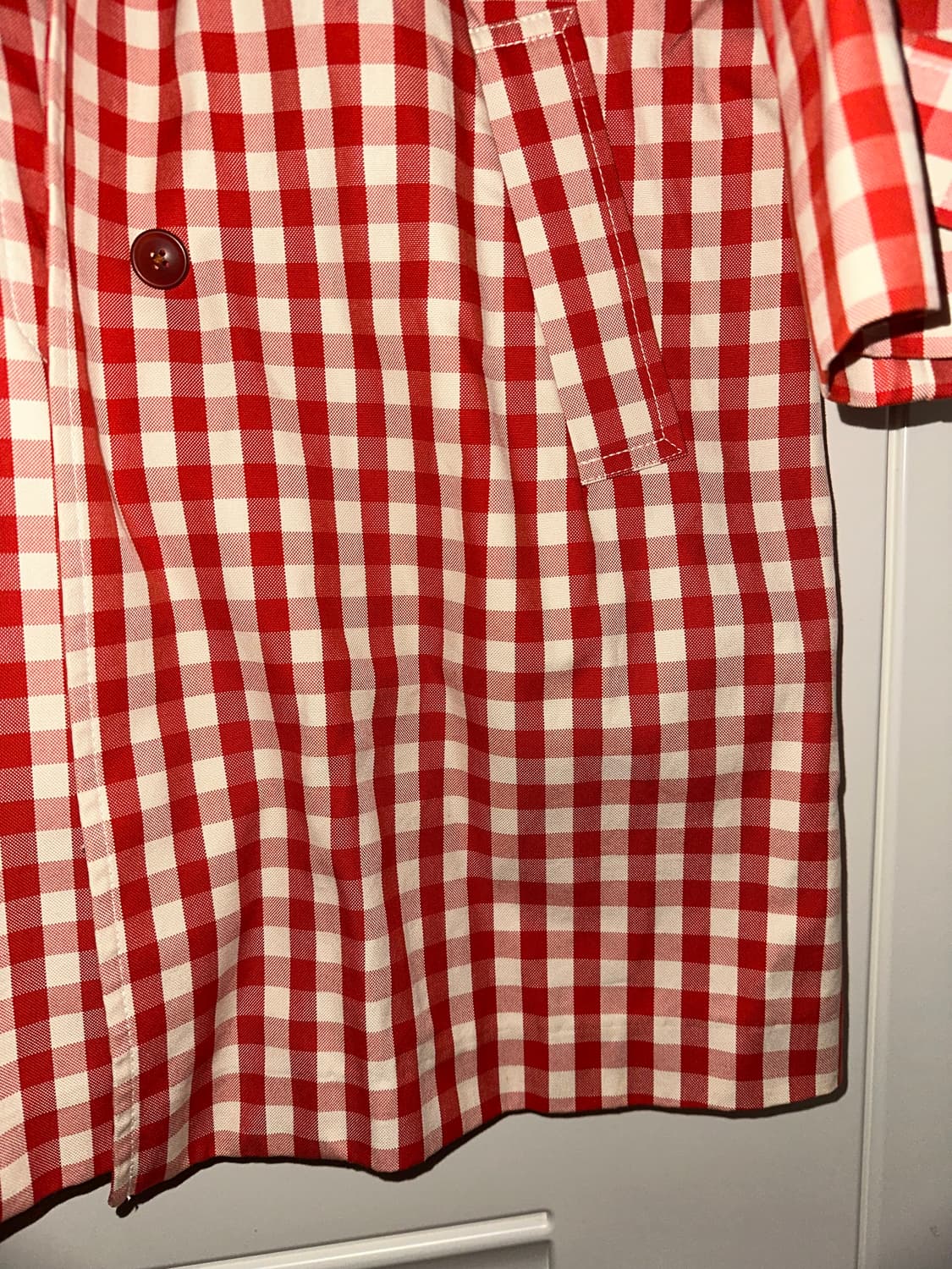 Uniqlo유니클로 레드 깅엄체크 코트 상품이미지5