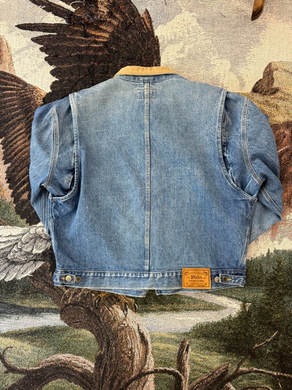 90s 폴로 랄프로렌 덩가리 데님자켓 XL (포켓 없는 버젼) 상품이미지4
