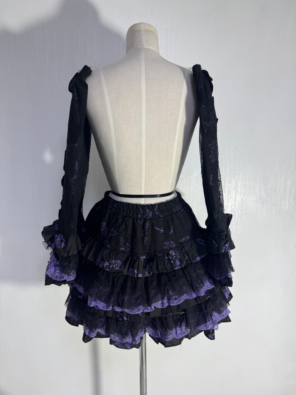 glp 고딕 로리타 펑크 고스 로리 러플 레이스 세트 y2k 하라주쿠 상품이미지7