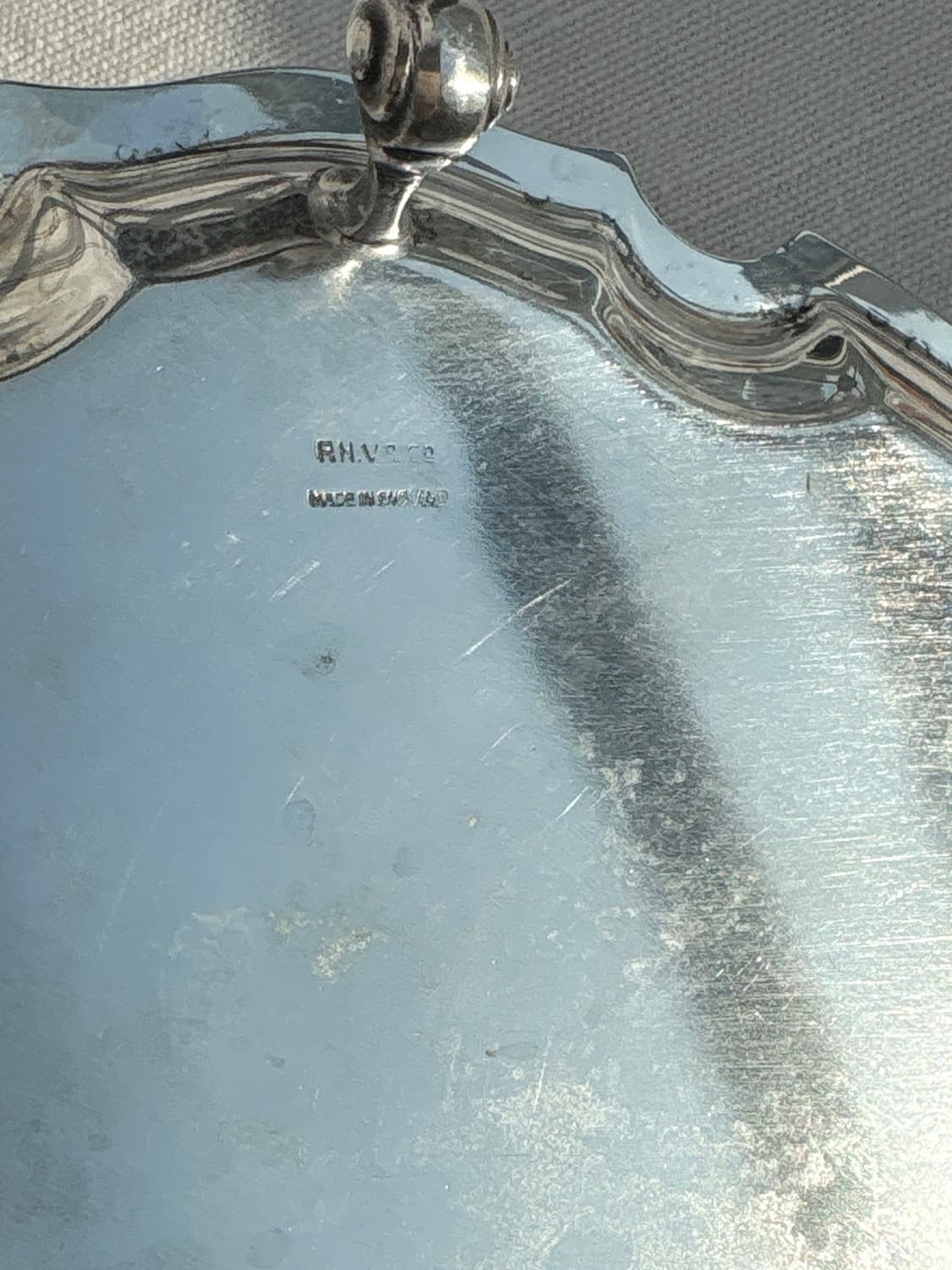 1910~30s 영국RNVSCo 실버플레이트 풋티드 트레이 상품이미지6