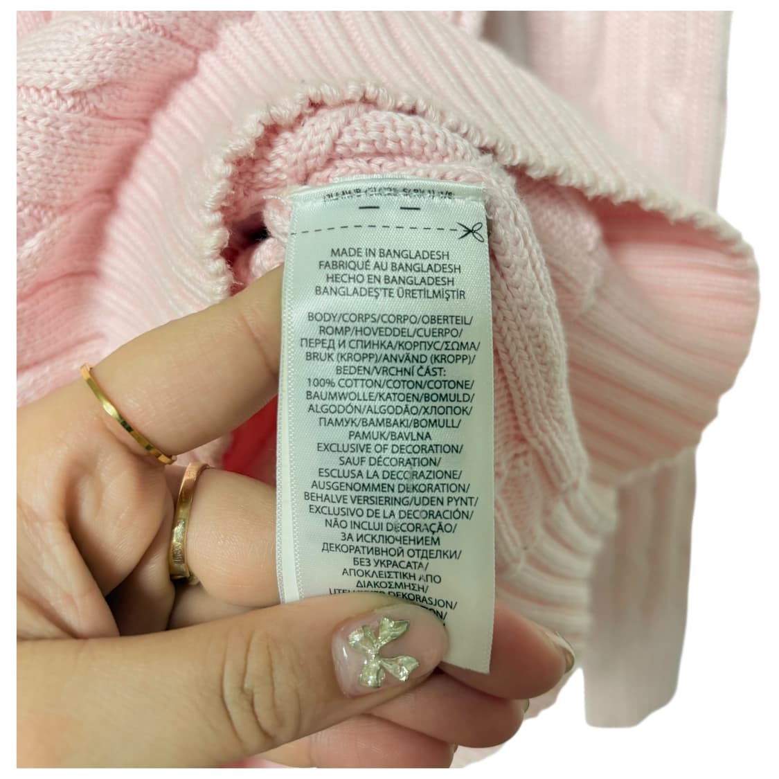 3774 폴로 랄프로렌 핑크 꽈베기 케이블니트 상품이미지5