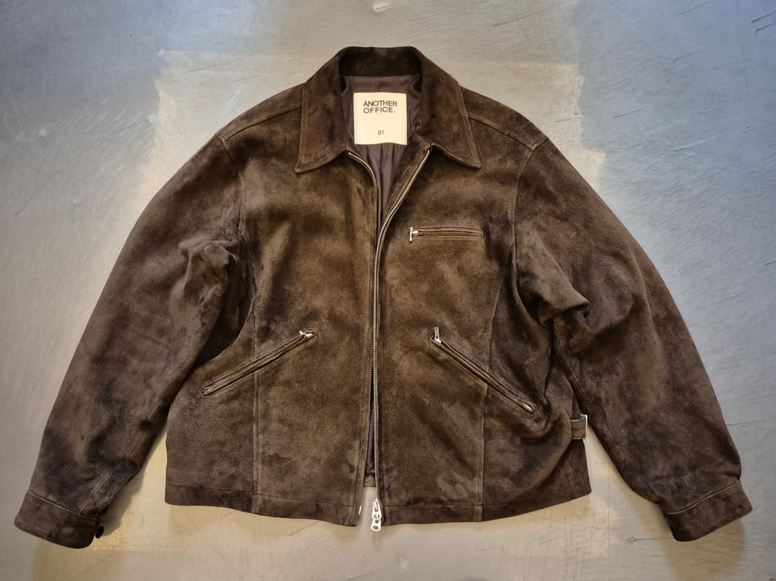 어나더오피스 고트스킨 스웨이드 자켓 상품이미지1