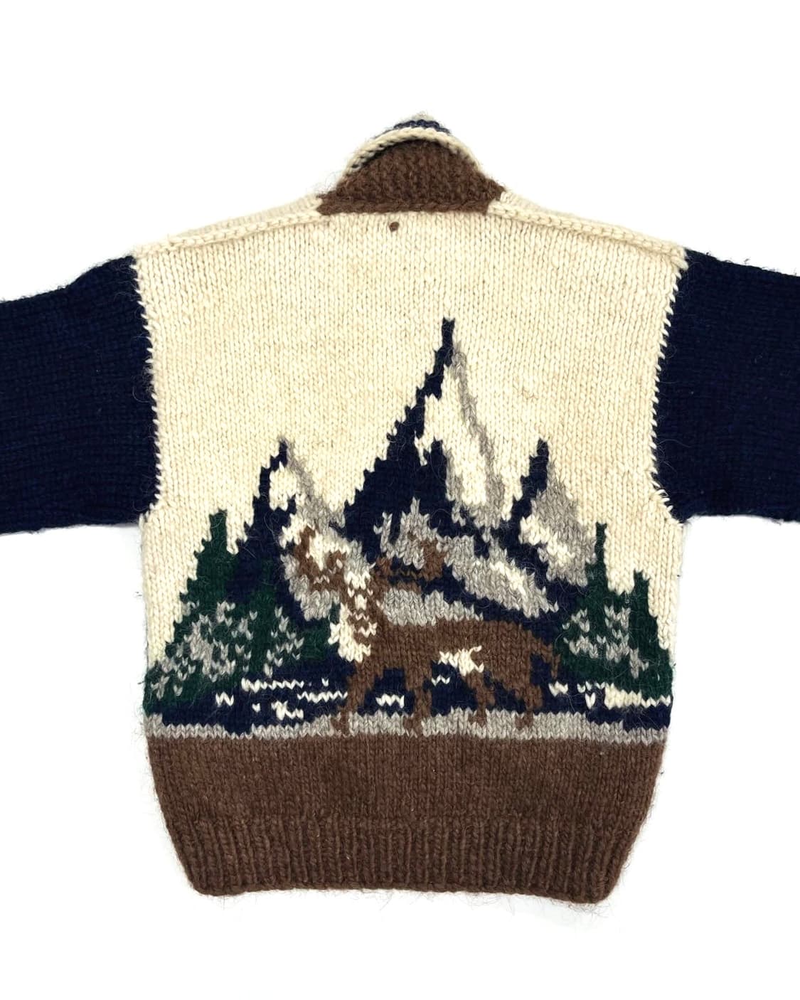 90s 빈티지 핸드메이드 헤비울 코위찬 니트 집업 자켓 상품이미지9