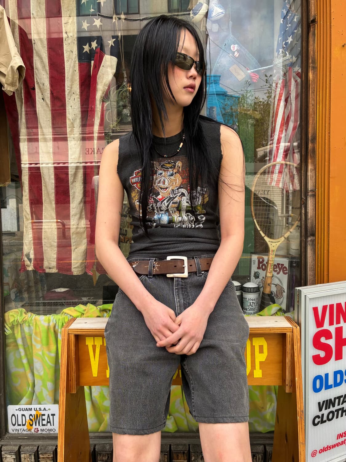 90s Harley-Davidson Graphic Waffle Tee 상품이미지1