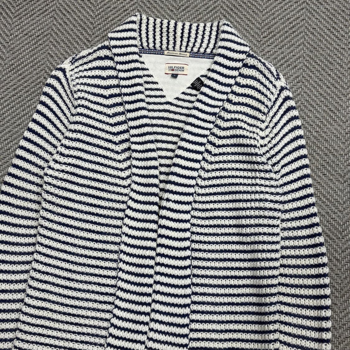 타미힐피거데님 스트라이프 숄가디건 v1603 상품이미지3