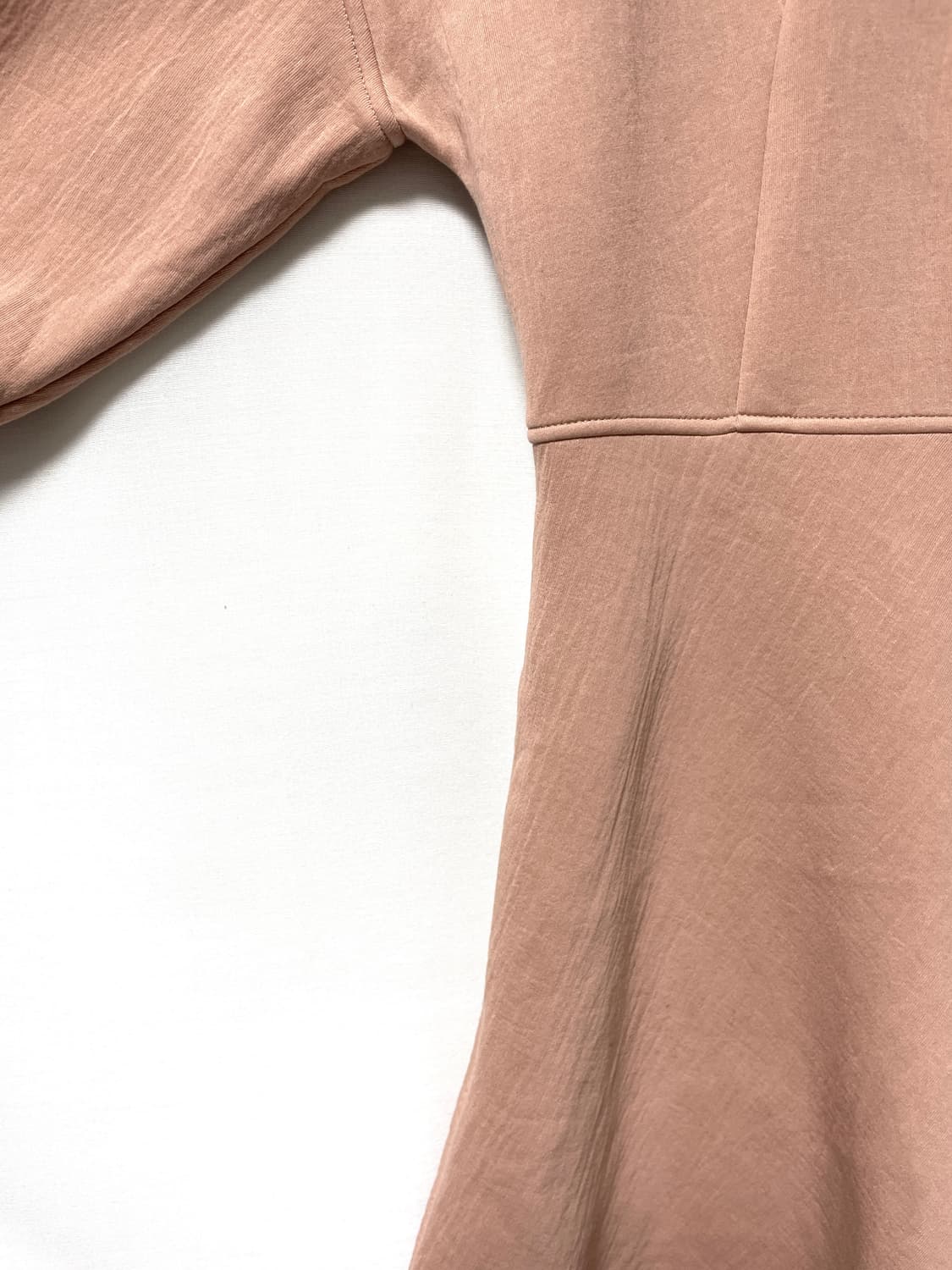 이태리 원단) 여성 한섬 마인 프릴 배색 7부소매 a라인 플레어 원피스 상품이미지5