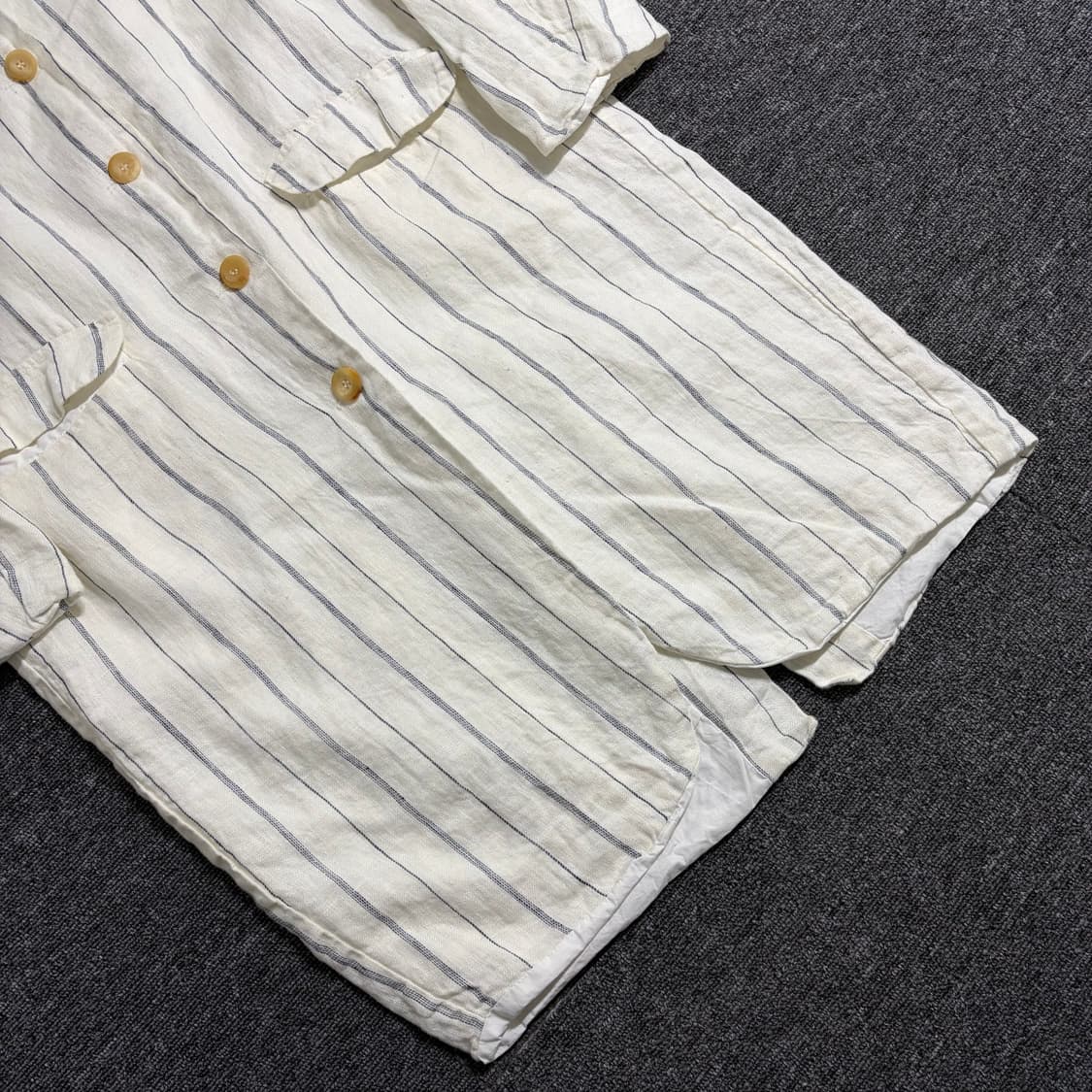 HANNOH WESSEL 린넨 패턴 라운드코트 상품이미지2