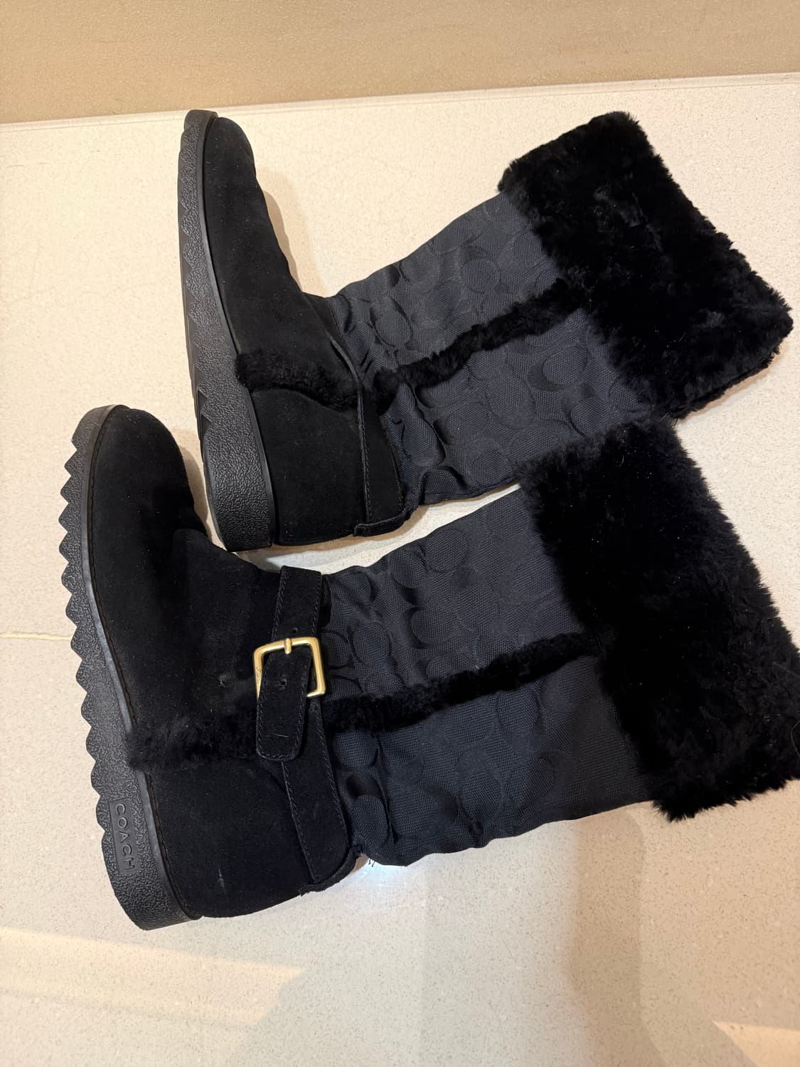 코치 블랙 겨울 부츠 240 롱부츠 어그부츠 여자부츠 구두 단화 플랫 상품이미지4