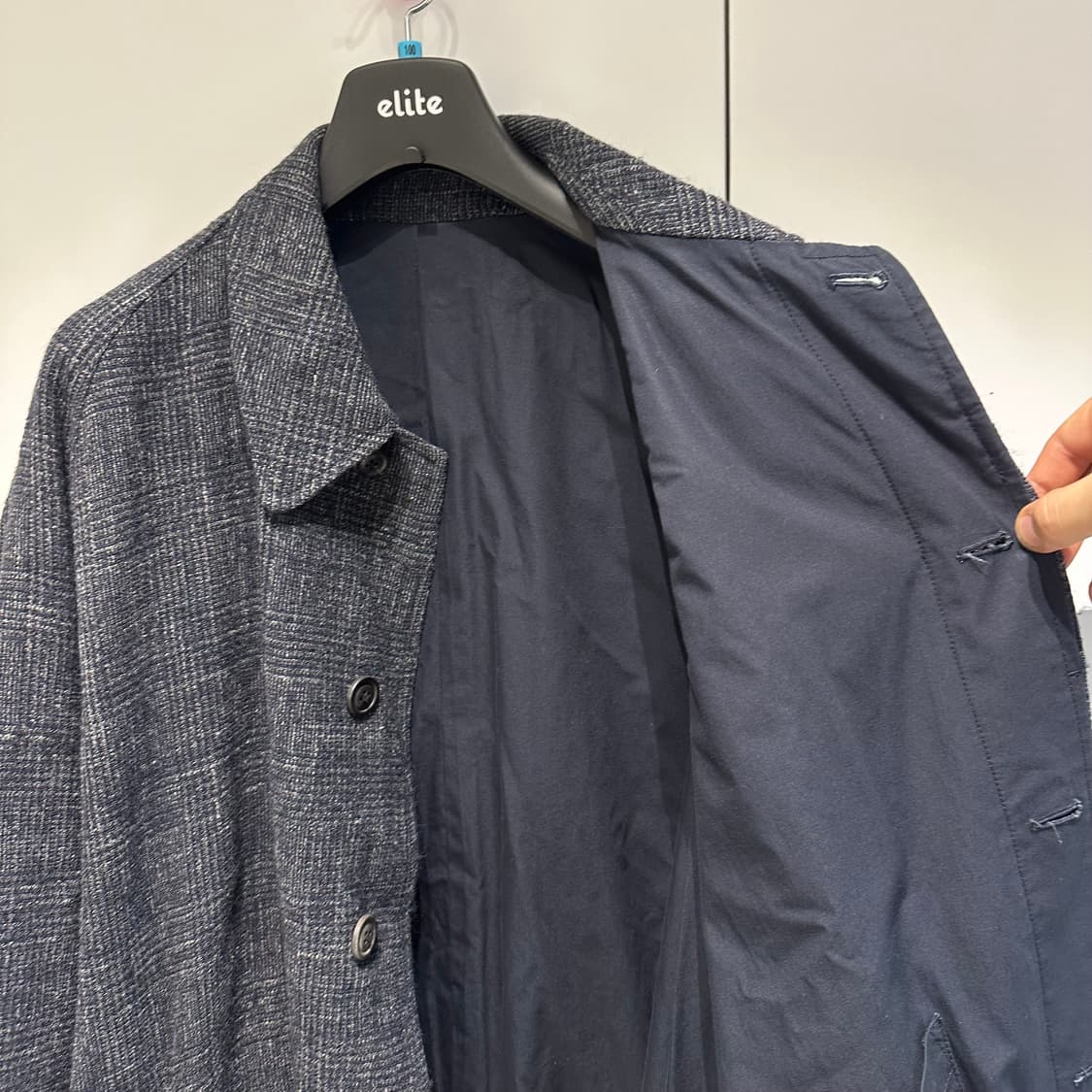 우르도쿄 체크플레이드 알파카 헴프 블렌드 오버 코트 상품이미지6